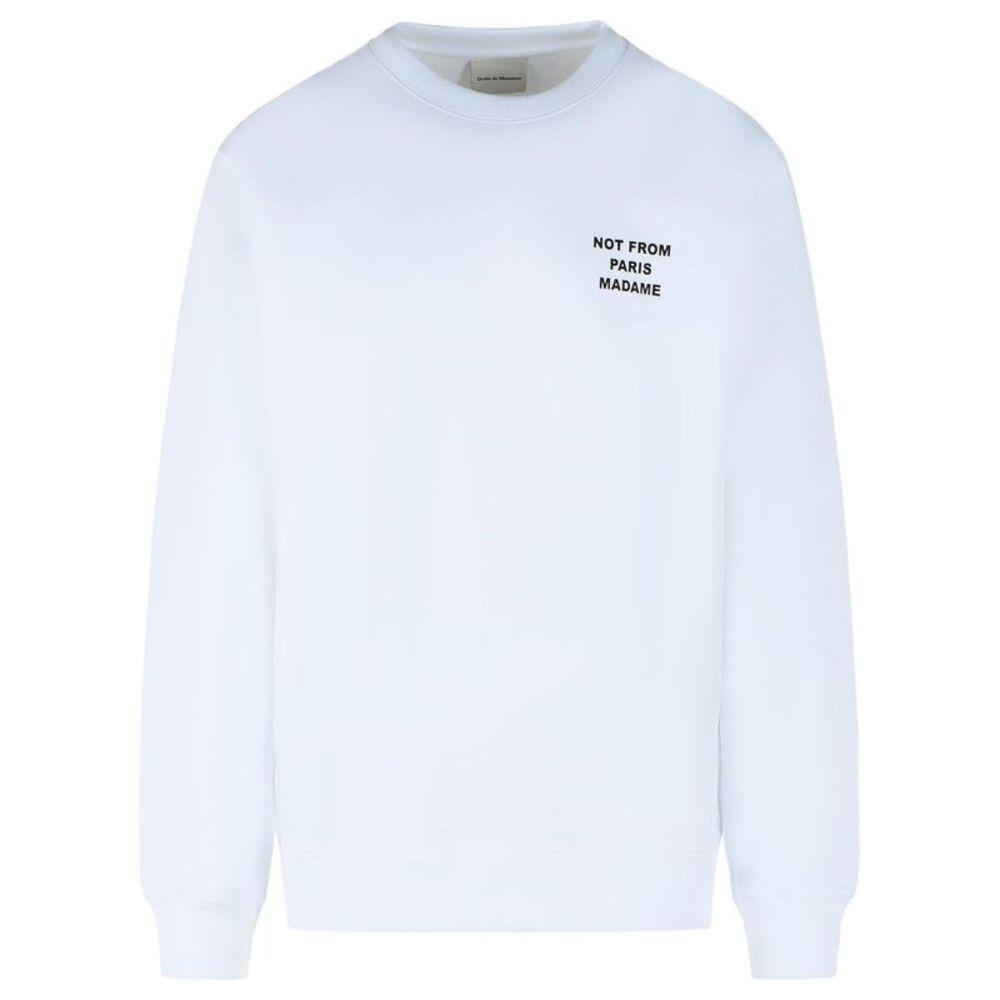 Drole De Monsieur White Cotton Sweatshirt Men
